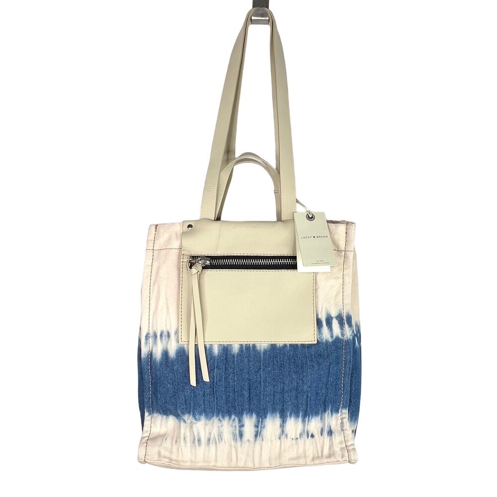 NWT Lucky Brand Soue Twill Tie Dye Top Handle Tote Bag